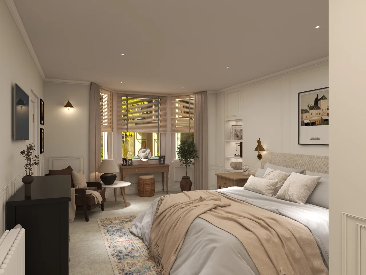 Bowmont Bedroom, bay window, Bowmont Bedroom