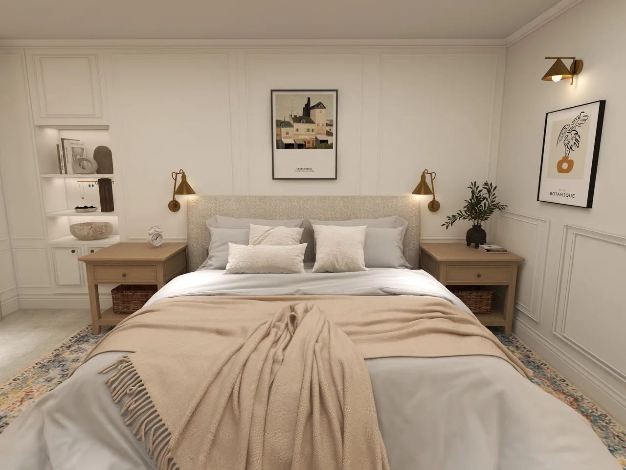 Bowmont Bedroom, hallway mirror + radiator, Bowmont Bedroom