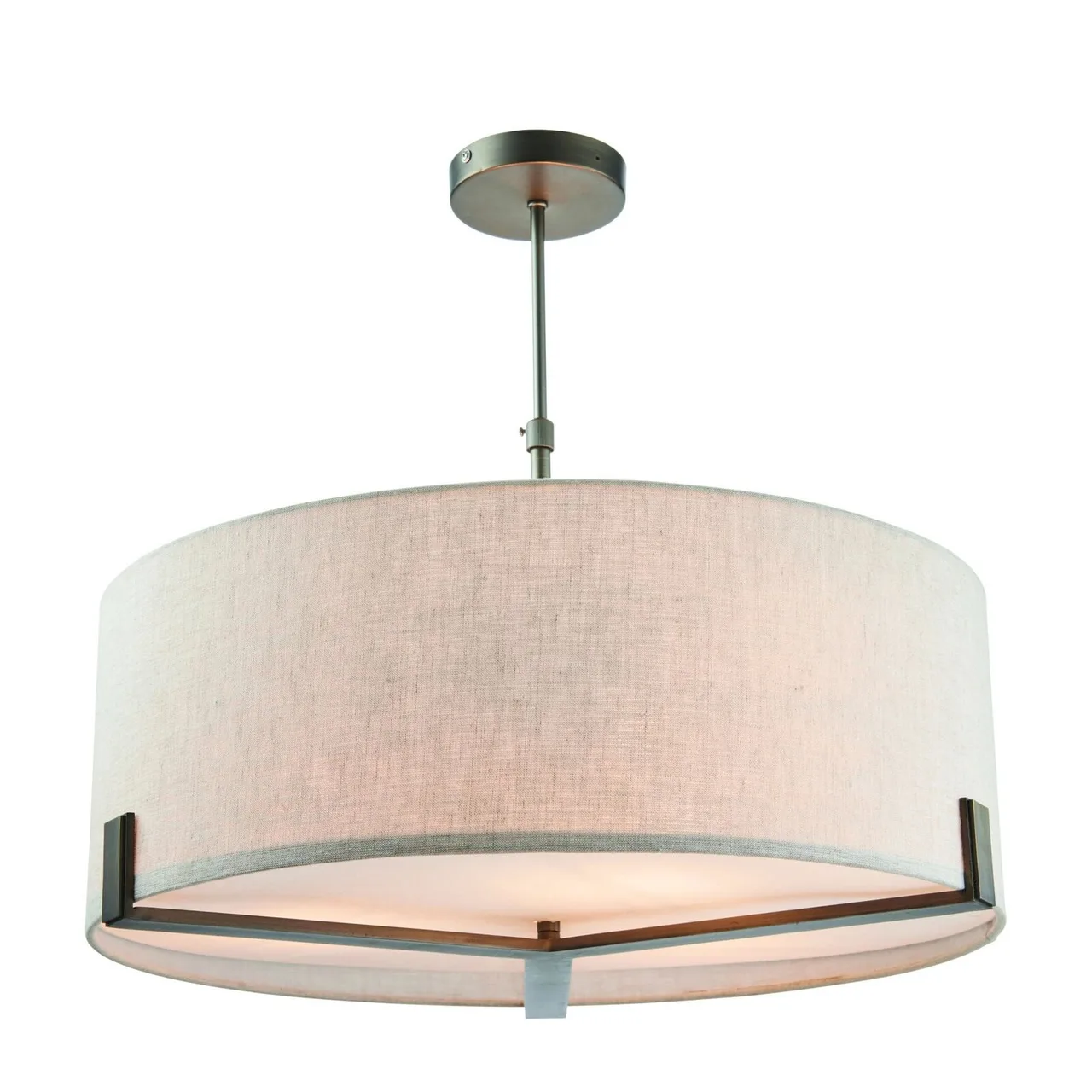 linen drum pendant/semi-flush - lighting comparison blog