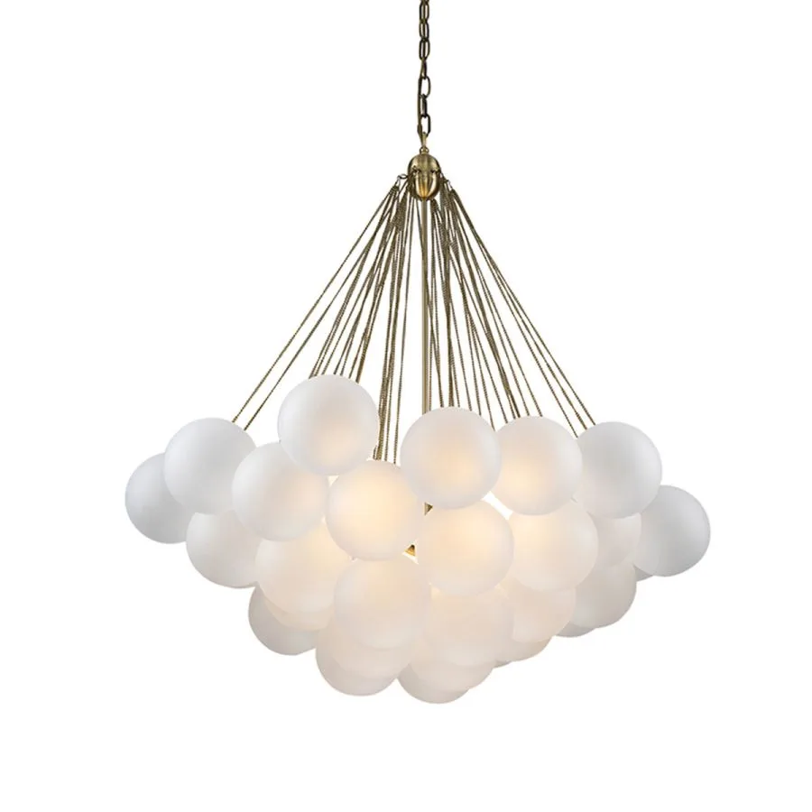 bubble/cluster chandelier, white glass - lighting comparison blog