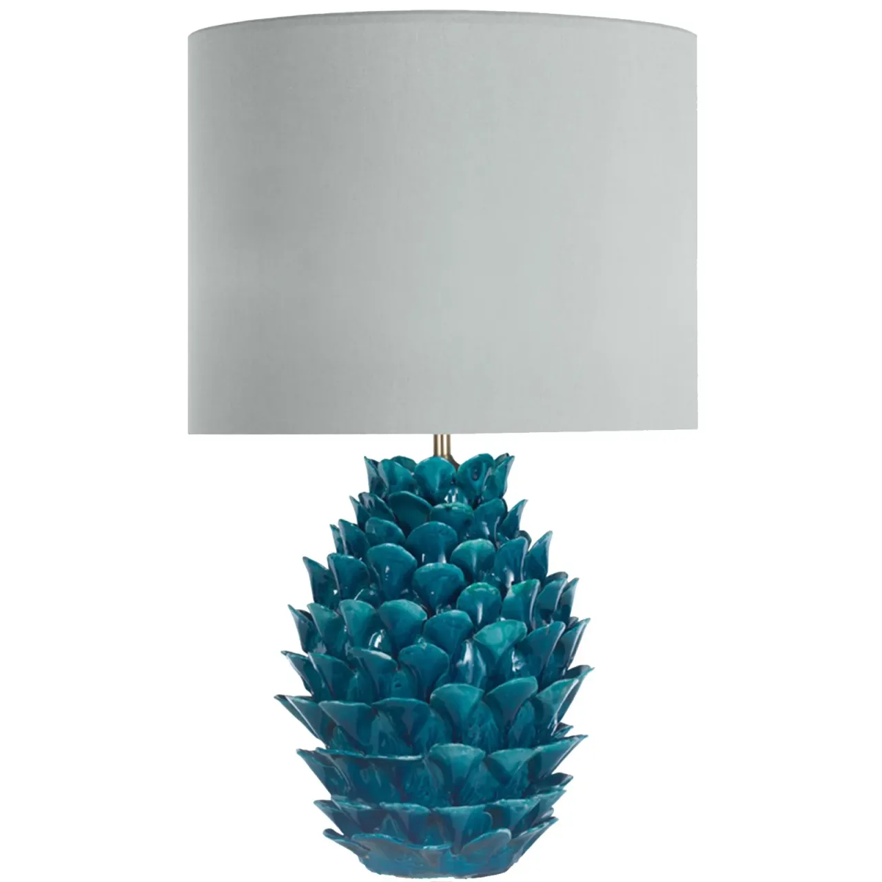 table lamp, gray drum shade - lighting comparison blog
