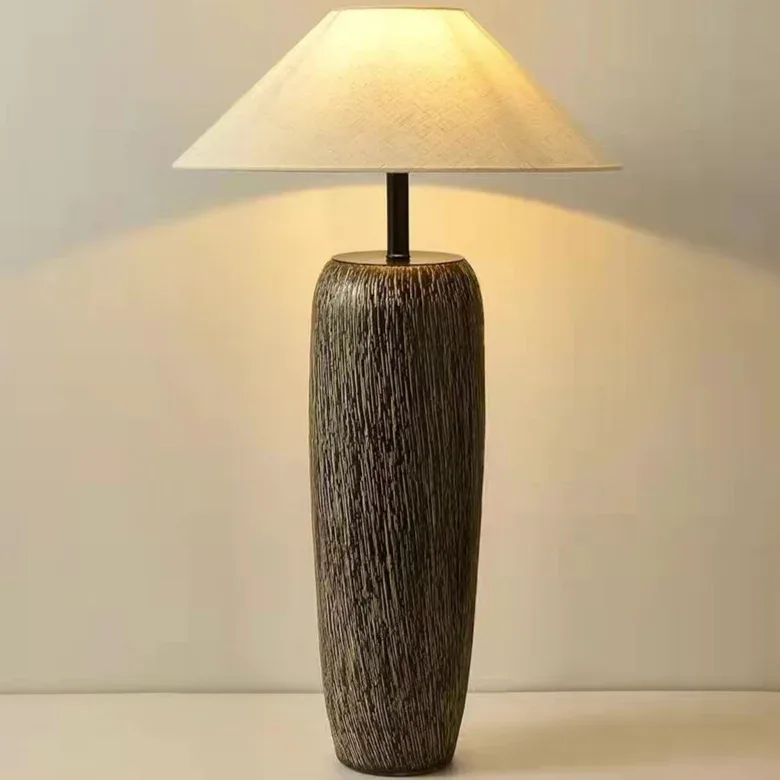 ceramic textured table lamp, cone shade - lighting comparison blog